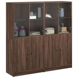 vidaXL Regal za knjige s vratima boja smeđeg hrasta 136x37x142 cm | shoptok.hr