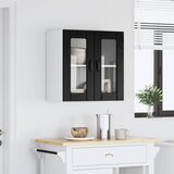  Zidni stakleni ormarić Lucca Crni hrast 60 x 31 x 60 cm | shoptok.hr
