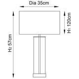  Endon 68802 -Prigušiva dodirna stona lampa LESSINA 1xE27/10W/230V zlatna/bela | Eponuda.com