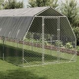  Kavez za kokoši s krovom 2,5x12x2,25 m pocinčani čelik | shoptok.hr