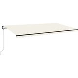 vidaXL Automatska tenda sa senzorom za vjetar LED 600x350 cm krem | shoptok.hr