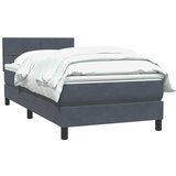 Box Spring krevet s madracem tamno sivi 80x210 cm baršun | shoptok.hr