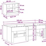  Loft krevet s ormarom 3 kom. Staro drvo Konstruirano drvo Smeđa 90 x 190 cm | Shoptok.si