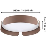 Eglo stropna lampa valcastto led 24W 2400LM 3000K 35 cm smeđa-bijela | shoptok.hr