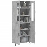  Visoka komoda siva betona 69,5x34x180 cm od konstruiranog drva Slike