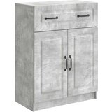  Strani šal Betonsko siva 66 x 34,5 x 87 cm Inženirski les, (5000217678) | Shoptok.si