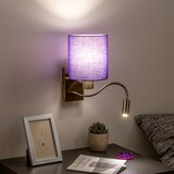  Brilagi - LED zidna lampa NUBILA 1xE27/25W/230V + LED/3W mesing/ljubičasta | Eponuda.com