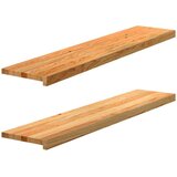  Prozorske klupice 2 kom svijetlosmeđe 120x25x2 cm masivne hrast | shoptok.hr