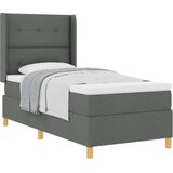  Box Spring Postelja z Vzmetnico Temno Siva 100x200 cm Tkanina, (22050132) | Shoptok.si