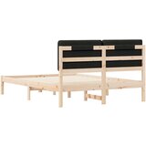  Posteljni okvir z oblazinjenim vzglavjem Črna 150 x 200 cm, (5000101857) | Shoptok.si
