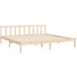  Okvir kreveta s uzglavljem 200 x 200 cm od masivnog drva | shoptok.hr
