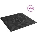  Zidne panele 24 pcs Crna 50 x 50 cm XPS pjena | Eponuda.com