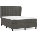 The Living Store Box spring posteljni z vzmetnico temno siv 140x190 cm žamet - Box Spring Postelja, (21490975) | Shoptok.si
