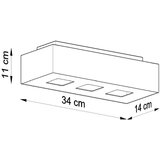  Stropna svetilka MONO 3 bela, (21347853) | Shoptok.si