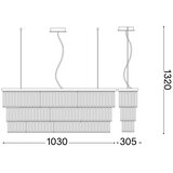 Ideal Lux kristalni luster na sajli martinez 8xE14/40W/230V u zlatnoj boji | Eponuda.com