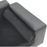 SOFA za pse siva 81 x 43 x 31 cm od pliša i umjetne kože | shoptok.hr