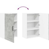 vidaXL Stenska kuhinjska omarica z vrati Betonsko siva 50 x 31 x 80 cm | Shoptok.si