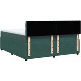 vidaXL Box spring postelja z vzmetnico temno zelena 200x200 cm žamet, (21308843) | Shoptok.si