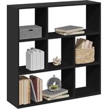 Sobna pregrada / regal za knjige crni 102x29x103,5 cm drveni Cijene