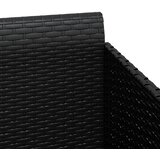 LEŽAJ za sunčanje s jastucima crni 182 x 118 x 63 cm poliratan | shoptok.hr