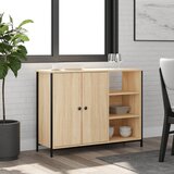 vidaXL Komoda sonoma hrast 100x33x75 cm inženirski les | Shoptok.si