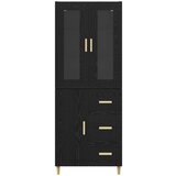 vidaXL Highboard Zidne s ladicama 2 pcs Crni hrast Konstruirano drvo | shoptok.hr