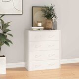  Komoda s 4 ladice 60 x 30,5 x 71 cm visoki sjaj bijela | shoptok.hr