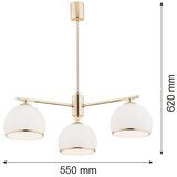  Argon 1488 - Luster na šipci MARBELLA 3xE27/15W/230V mesing | Eponuda.com