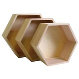 artemio Police Étagères hexagonales en bois - Set de 3 pièces pisana Cene