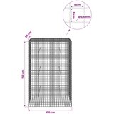  Gabion s žicom debljine 3,5 mm i mrežom 5x5 cm 100x50x150 cm | shoptok.hr