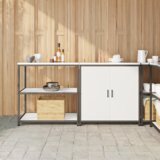 vidaXL Kuhinjski set za pohranu 2 pcs Bijela 150 x 50 x 92 cm Cijene