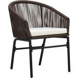PVC 3-dijelni bistro set od ratana s jastucima smeđi | shoptok.hr