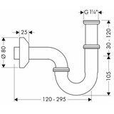 Hansgrohe spodnji del sifona za umivalnik (53010000) | Shoptok.si
