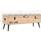 vidaXL Klupa za pohranu 110 cm od masivne jelovine | shoptok.hr