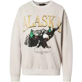 Nasty Gal Sweater majica sivkasto bež / svijetložuta / zelena / crna / bijela