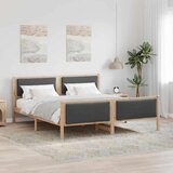  Okvir za krevet Tamno siva 200 x 200 cm tkanina | shoptok.hr