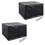 vidaXL Pokrivalo za vrtno pohištvo 2 kosa z 8 obročki 113x113cm Cene