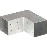 vidaXL Spojniki za stebre 4 kosi L oblike pocinkana kovina 81x81 mm | Shoptok.si