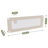  Zaštitna navlaka za ogradu kreveta 40 bež 200 cm | shoptok.hr