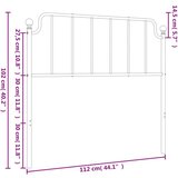  Kovinsko posteljno vzglavje črno 107 cm, (20933461) | Shoptok.si