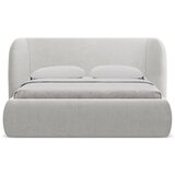 Makamii Svijetlo sivi tapecirani bračni krevet s prostorom za odlaganje s podnicom 140x200 cm Hauke – | shoptok.hr