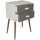 MID.YOU nočna Omarica Singol Xxl, Bela, Antracit | Shoptok.si