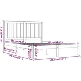  Okvir za krevet od masivne borovine 135 x 190 cm 4FT6 bračni | shoptok.hr