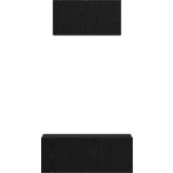  Set TV komoda Zidne Ostalo s pohranom s vratima 2 pcs Crni hrast 80 x 30 x 30 cm | shoptok.hr
