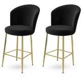 Hanah home alte - black, gold blackgold bar stool set (2 pieces)