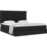 vidaXL Krevet s od storage s madracem Crna 180 x 200 cm Lažna koža | shoptok.hr