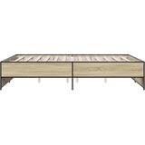  Okvir za krevet boja hrasta 140x200cm konstruirano drvo i metal | shoptok.hr
