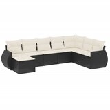  The Living Store Vrtna sedežna garnitura 8-delna z blazinami črn poli ratan - Vrtna Sedežna Garniture, (21460695) | Shoptok.si