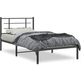 vidaXL Kovinski posteljni okvir z vzglavjem črn 100x200 cm | Shoptok.si