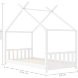 Otroški posteljni okvir bel iz trdne borovine 80x160 cm, (20650890) | Shoptok.si